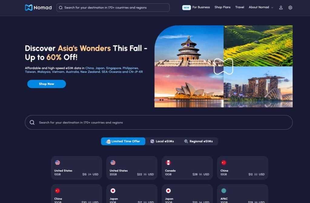 Best eSIMs for Travelers nomad esim front page